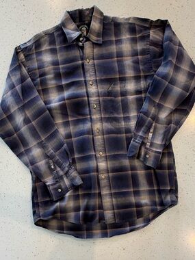 Vintage M Salty Dog Gant Genuine Madras Plaid Shirt Cotton Button Down Flannel L